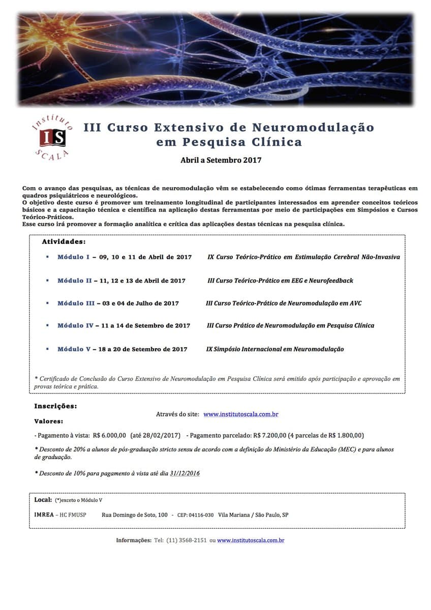 Curso Extensivo de Neuromodulacao 2017